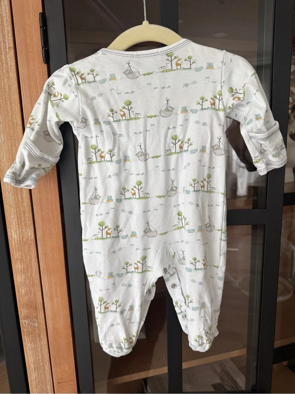 Kissy Kissy noah’s ark print footies pima cotton newborn baby boy girl unisex